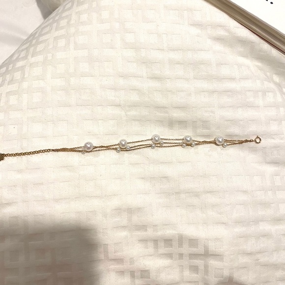 Gold String Pearl Bracelet 18k gold - Picture 4 of 5